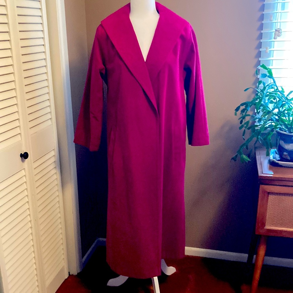 Vintage 80’s Count Romi Ultra Suede All Weather Coat Burgundy Size 4